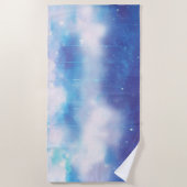 Serviette Celestial Blue Nebula Beach (Devant)