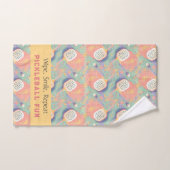 Serviette Charme Pastel de Terrain de Pickleball (Serviette à main)