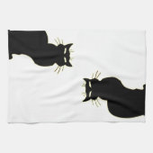 Serviette Chat Noir Classique Décor Chat (Horizontal)