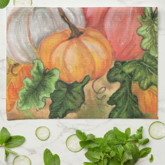 Serviette citrouille Halloween (Plié)