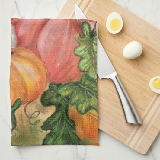 Serviette citrouille Halloween (Quart Plié)