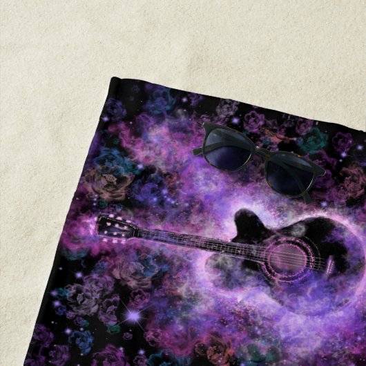 Serviette classique de plage de guitare (En situation)
