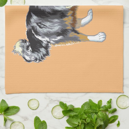 serviette collie (Plié)