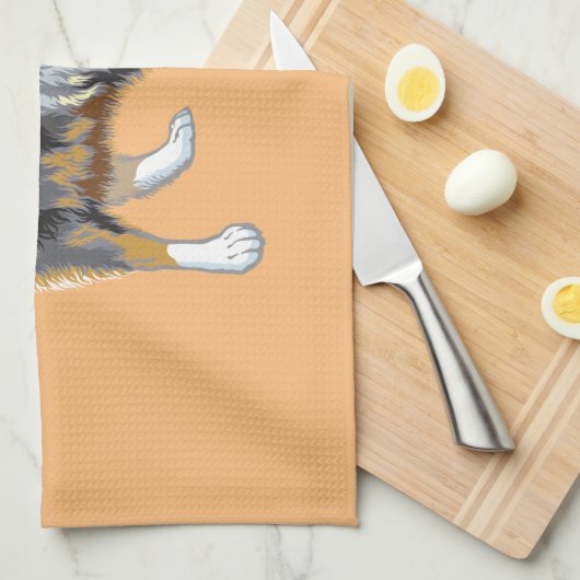 serviette collie (Quart Plié)