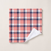 Serviette Corail Navy Stylée Cadeau pour Leur Anni (Gant de toilette)