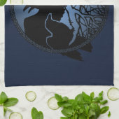 Serviette corbeau Premières nations Corbeau Art Te (Plié)