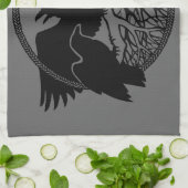 Serviette corbeau Premières nations Corbeau Art Te (Plié)