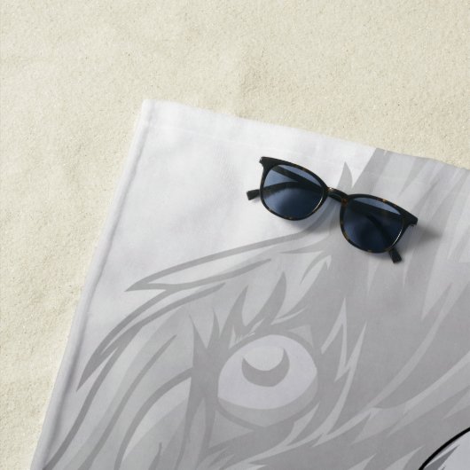 Serviette Crâne et Crow Beach (En situation)