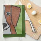 Serviette Cuisine Beagle (Quart Plié)