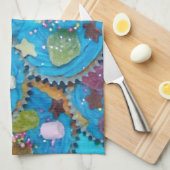 Serviette cuisine Blue Cupcakes (Quart Plié)
