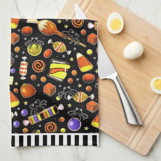 Serviette cuisine Halloween Decor (Quart Plié)