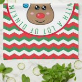 Serviette cuisine Pickleball Reindeer (Plié)