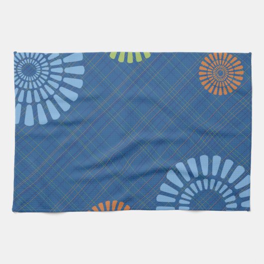 Serviette Cuisine Plaid Bleu (Horizontal)