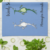 Serviette Cuisine Seadragon sur mesure (Plié)