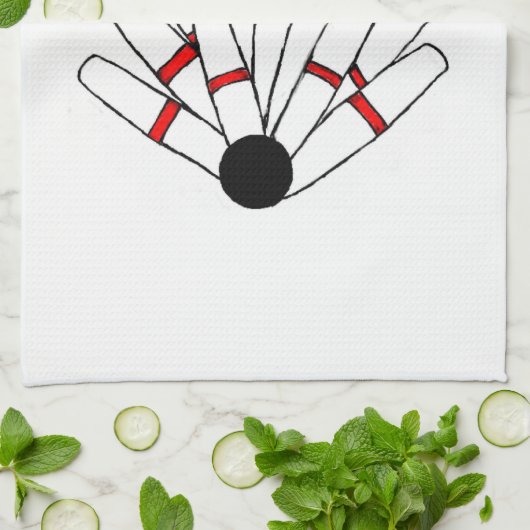 Serviette customisée de bowling de Candlepin (Plié)