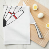 Serviette customisée de bowling de Candlepin (Quart Plié)