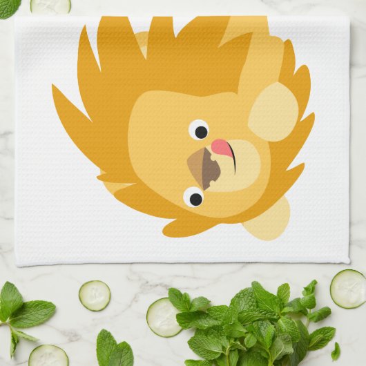 Serviette Cute Bouncy Cartoon Lion (Plié)