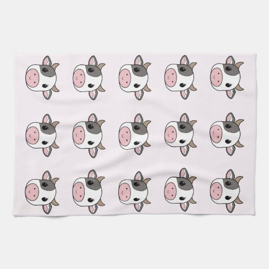 Serviette Cute Cow Rose (Horizontal)