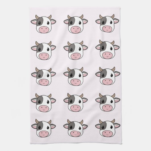 Serviette Cute Cow Rose (Vertical)