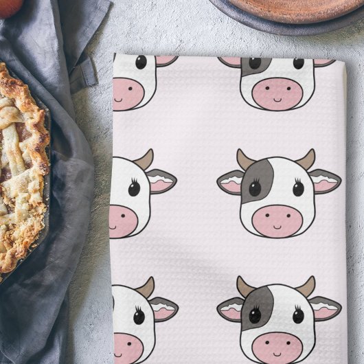 Serviette Cute Cow Rose