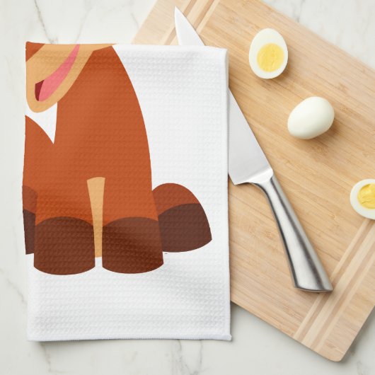 Serviette Cute Cunning Cartoon Fox (Quart Plié)