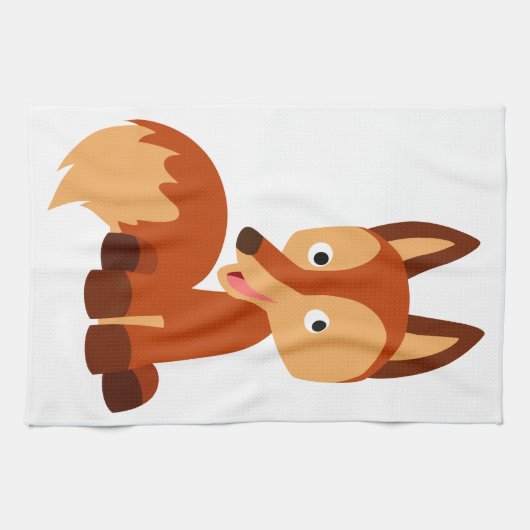 Serviette Cute Cunning Cartoon Fox (Horizontal)