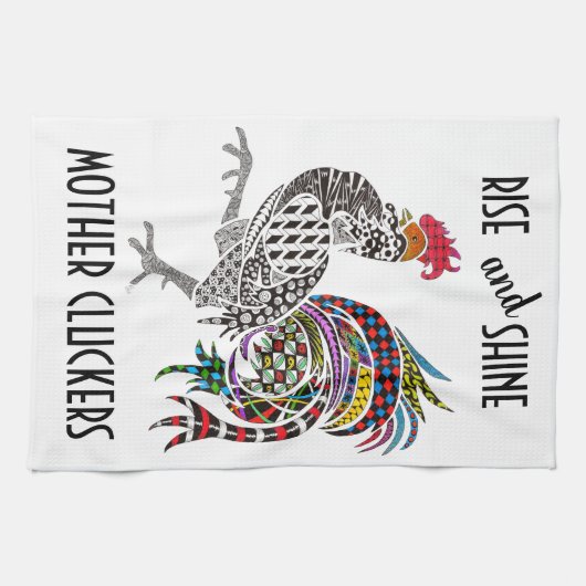Serviette Cute et Colorée Rooster (Horizontal)