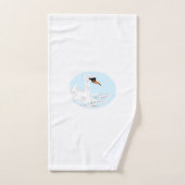 Serviette : Cygnes (Serviette à main)