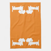Serviette Dachshund Orange pour Amoureux de les ch (Vertical)