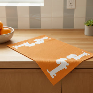 Serviette Dachshund Orange pour Amoureux de les ch