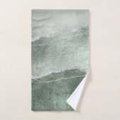 Serviette d'Agate en Argent De Sage Éthérée Modern (Serviette à main)