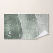 Serviette d'Agate en Argent De Sage Éthérée Modern (Serviette à main)