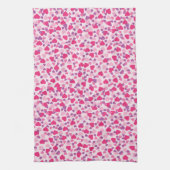 Serviette d'amour aux Coeurs roses (Vertical)
