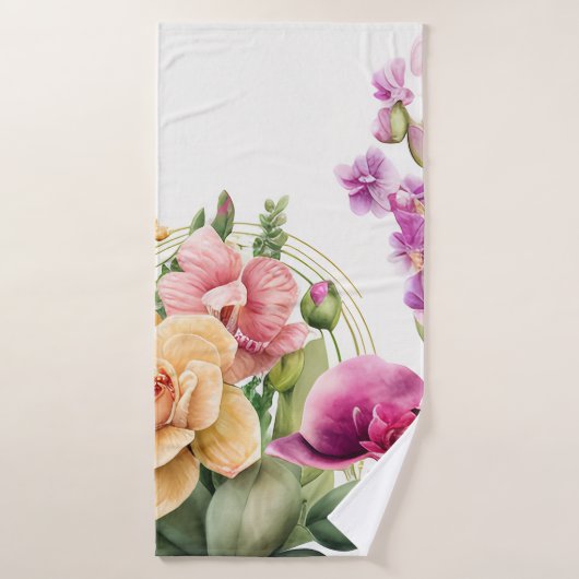 Serviette d'amour orchidée (Serviette de bain)