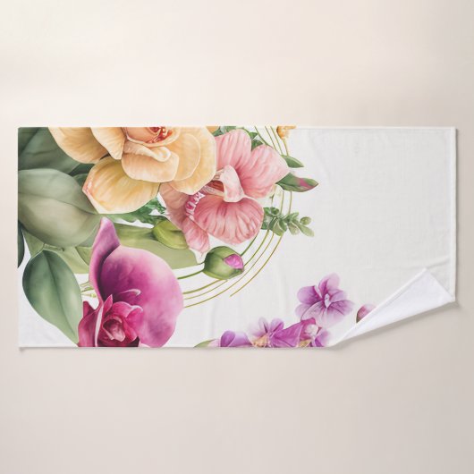 Serviette d'amour orchidée (Serviette de bain)