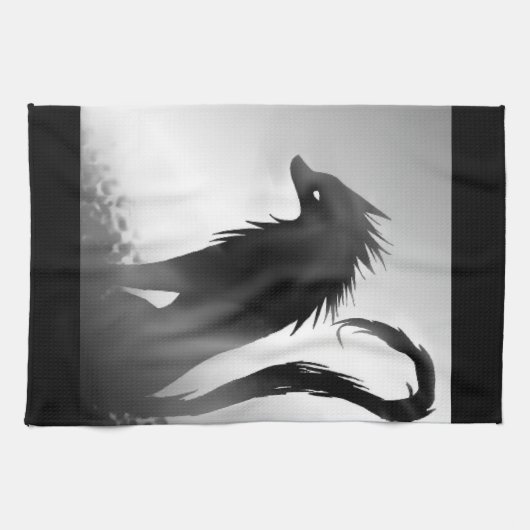 Serviette d'Anime de loup d'ombre (Horizontal)