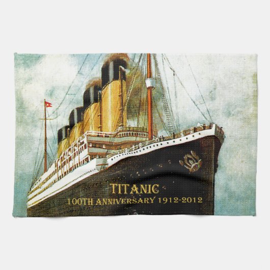 Serviette d'anniversaire de RMS Titanic 100th (Horizontal)