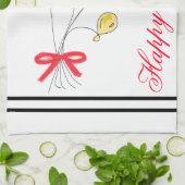 Serviette d'anniversaire personnalisée (Plié)