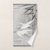 Serviette d'art asiatique Egret côtier (Serviette à main)
