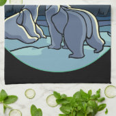 Serviette d'art de l'ours natif Serviette de thé d (Plié)