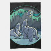 Serviette d'art de l'ours natif Serviette de thé d (Vertical)