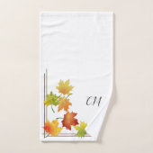 Serviette d'automne avec cadre de coin (Serviette à main)