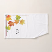Serviette d'automne avec cadre de coin (Serviette à main)