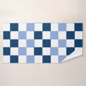 Serviette de bain à carreaux bleus (Serviette de bain)