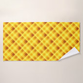 Serviette de bain à carreaux jaune vif de jaune d' (Serviette de bain)