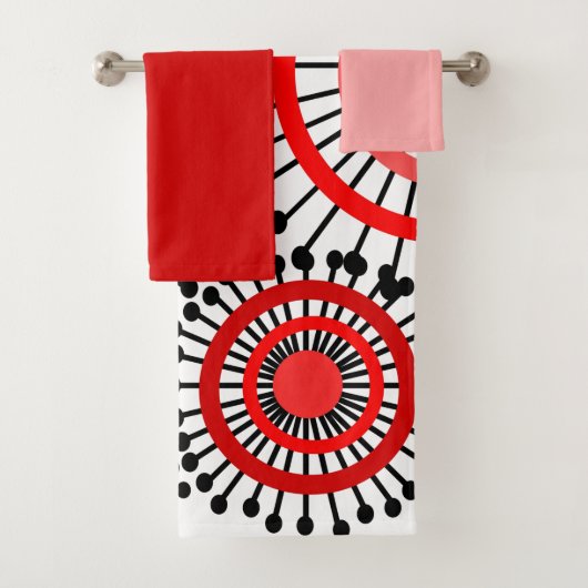 Serviette de bain à fleurs (En situation)