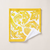 Serviette de bain à fleurs et soleil (Gant de toilette)