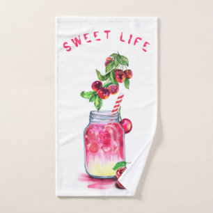 Serviette de bain à la cerise fraîche
