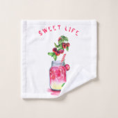 Serviette de bain à la cerise fraîche (Gant de toilette)