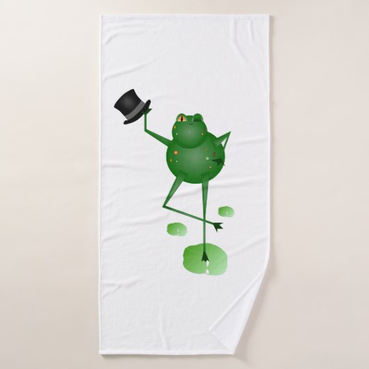 Serviette de bain à la grenouille dansante (Serviette de bain)